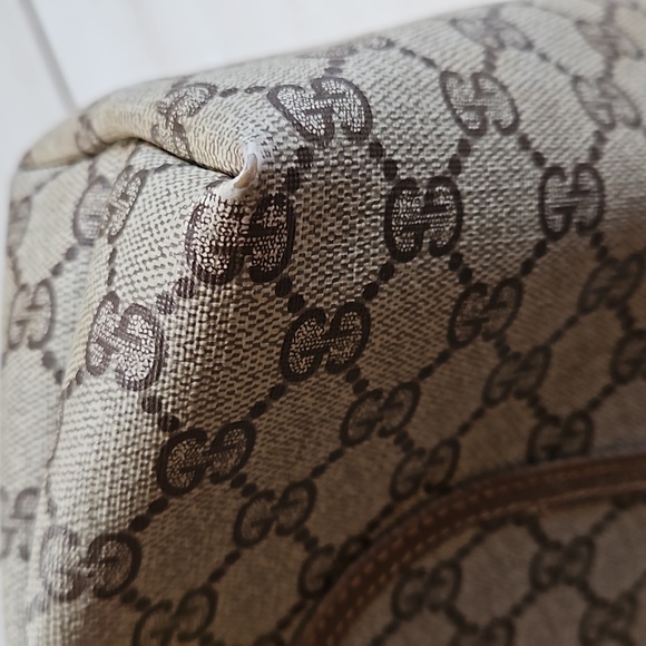 Gucci Sherry Ophidia Tote Bag GG Logo Red/Green Handles Vintage w/Dustbag - Picture 11 of 16